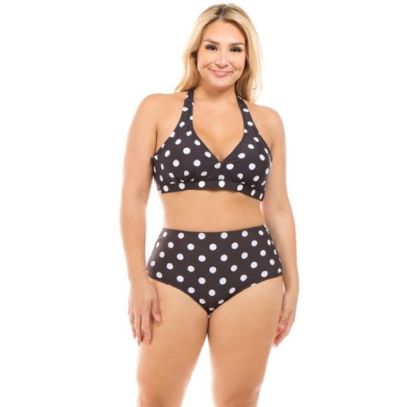 ✨Last 1✨Plus Classic Polka Dot Swimsuit - Picture 2 of 4